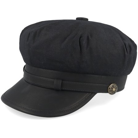 Jaxon & James - Sort vega Kasket - Rebel Motorcycle Cap Black Vega Cap @ Hatstore