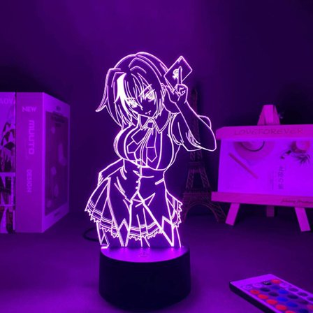 3D LED-lampa 3D nattlampa Anime Xenovia Quarta 3D lampa DxD