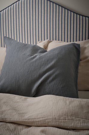 Jotex - Putetrekk i Musselin Gråblå - AMILIA - Kjøp Putevar hos Jotex