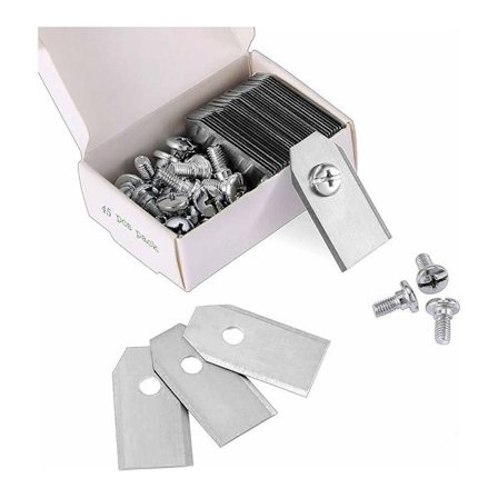 Titanersättningsblad - för Husqvarna Automower Gardena robotgräsklippare - med titankarbid - skruvar ingår (Set om 30 silver)