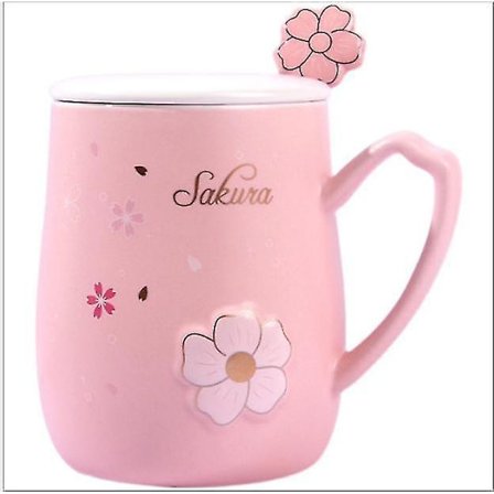 Söt liten kaffekopp utomhus mjölk Sakura muggar (rosa)