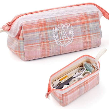 Pencil Case Large Capacity Pencil Pouch Pen Bag For Student Teens Girls Adults (pink)