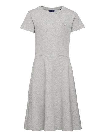 Original Jersey Dress Dresses & Skirts Dresses Casual Dresses Short-sleeved Casual Dresses Grå GANT