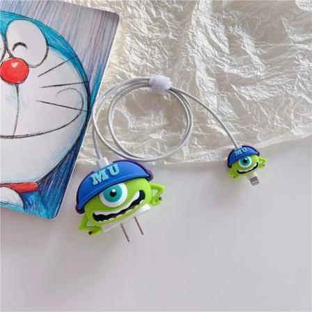 Disney Anime Figures Mickey Minnie Spiderman Alien Mike IPhone 13 5/18/20W PVC-laddarhuvud Cover Födelsedagspresenter 14 Charger Protective