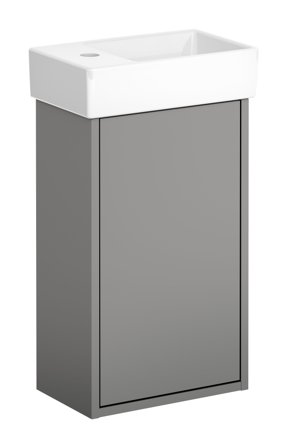 Gustavsberg Artic Small GB71ACVC34TL01R Kommodpaket askgrå/vit, 36 cm, höger Askgrå/vit, Badrum
