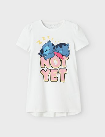 name it Nmfasta Stitch Ss Nightgown Wdi - White - 92