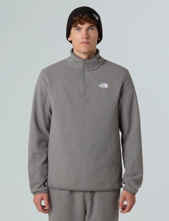 The North Face M Glacier Fleece 1/4 Zip Jacket - Grey - S