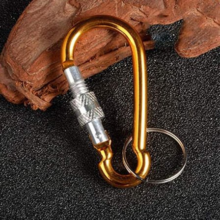 5kpl Outdoor Sports Carabiner Turvasolki Avaimenperä GOLD