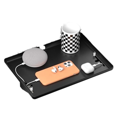 Sengside oppbevaringshylle, sengbrett, nattbord oppbevaringshylle svart