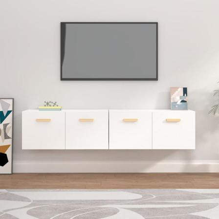 Vidaxl Väggskåp 2 St Vit 80x35x36,5 Cm Konstruerat Trä Vit
