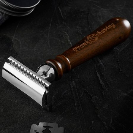 Rasoir de sûreté classique à l'aspect d'ébène pour hommes - Rasoirs de sécurité - pour Hommes - Frank Shaving