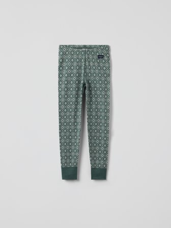 Lange Unterhose Merinowolle Jacquard - 74|80 - kinderbekleidung - green - Polarn O. Pyret