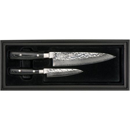 Yaxell ZEN 2-del Kokkekniv 20cm & Allkniv 12cm' - 'Stål og svart