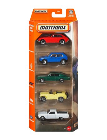 Matchbox | 1:64 Scale Die-Cast Toy Cars Or Trucks, Set Of 5 (Styles May Vary) | ONE SIZE
