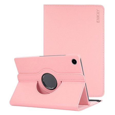 HAT-PRINCE Samsung Galaxy Tab A8 10.5 (2021) läderfodral med litchi-textur - Rosa