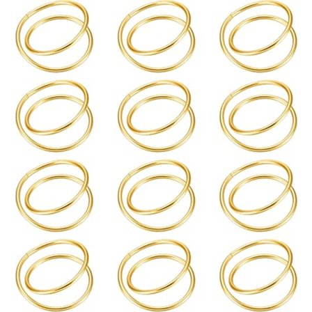 12 stk. (gull) Gull serviettringer Metall spiral serviettringer spenne