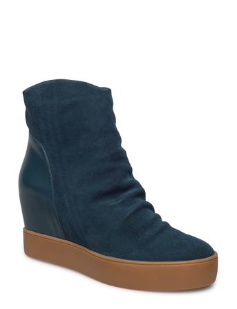 Trish S Shoes Boots Ankle Boots Ankle Boot - Heel Blå Shoe The Bear