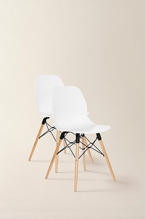 Jotex - Set Van 2 Stoelen Wit Wit - VARBERG - Koop Eetkamerstoelen & keukenstoelen bij Jotex