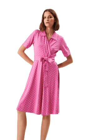 Jumperfabriken Loreen Dot Dress Klänningar Dam Rosa S