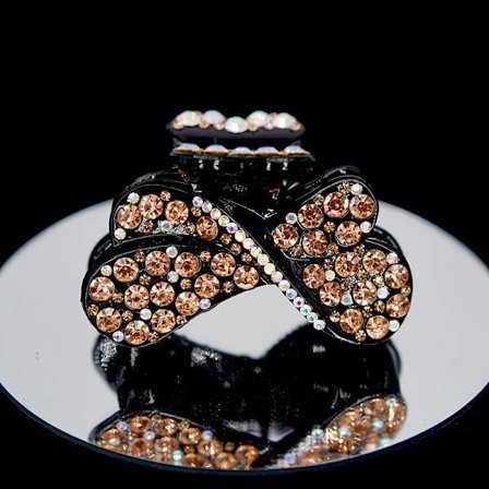 Hårklämma med kristallstrass damer kvinnor hårspännen hårtillbehör au