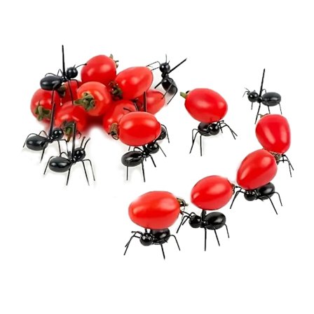 24 st Myra Tandpetare Frukt Dessert Gaffel Återanvändbar - Djurgårdsfest Tillbehör, Tandpetare för Aptitretare, Roliga Djurformade Picks för Barn, 