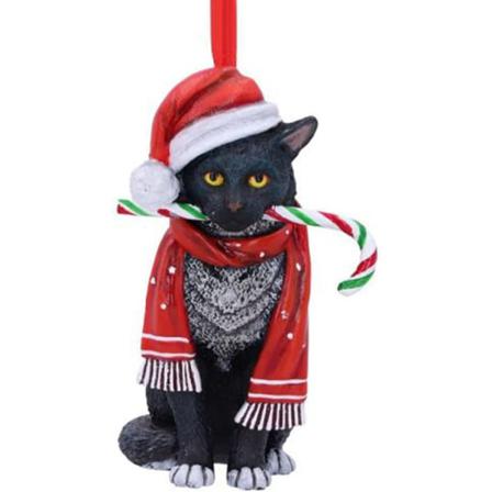 Julgran Hängande Svart Katt Prydnadshänge