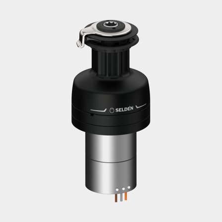 Elektrische Schotwinde Seldén E40, 42 V (12/24V), passend für Ø8 - 12 mm Schot, selbstholend, feste Geschwindigkeit, Motor unter Deck, Aluminium - 