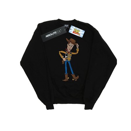 Disney Mens Toy Story 4 Sheriff Woody Pose Sweatshirt S Svart