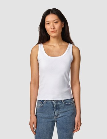 Shaping New Tomorrow - Dame - Rib Tank Top - White - Størrelse XS
