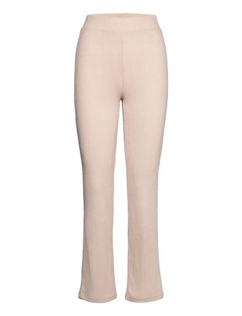 Stina Rib Trousers Cream Gina Tricot