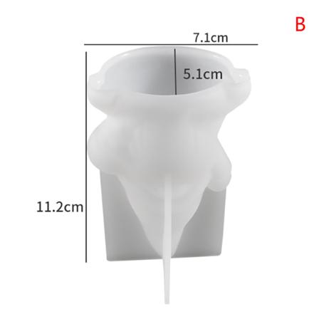 Ny Diy Crystal Epoxy Form Santa Claus Snowman Candle Silikon