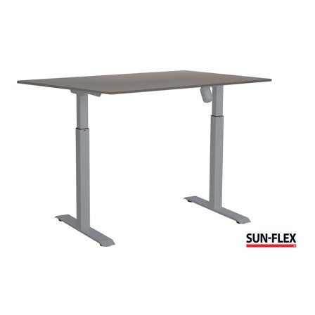 SUN-FLEX Bord II höj/sänk 120x80 grå/grå - Lyreco - Kontorsmöbler och inredning - Bord och hurtsar - Skrivbord - Höj/sänkbar