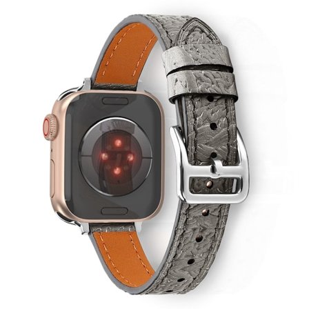 Apple Watch (45 mm) klockarmband i äkta vävt läder - Grå