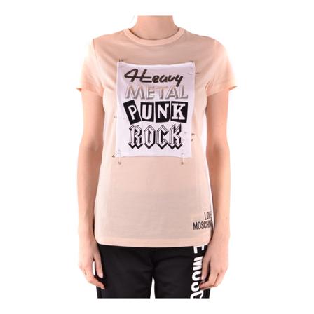 Love Moschino, T-shirt Short Sleeves Różowy, Kobieta, Rozmiar: M