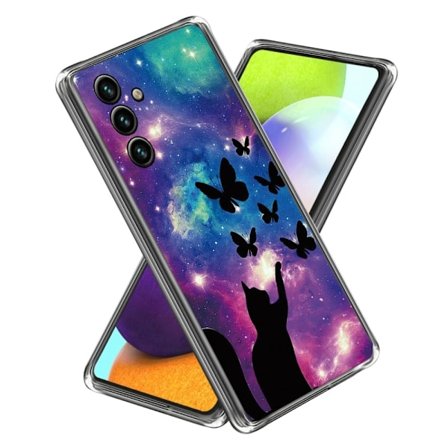 Deco Samsung Galaxy A34 5G Suojakotelo - Kissa And Butterflies