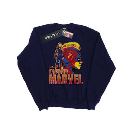 Marvel Herr Captain Marvel Karaktär Sweatshirt L Marinblå Navy Blue L