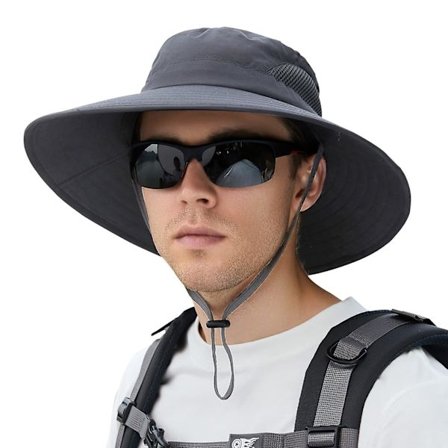 Unisex bredskygget hat, Upf 50+ vandtæt solbeskyttelse, sommer UV-beskyttelse Boonie Hat