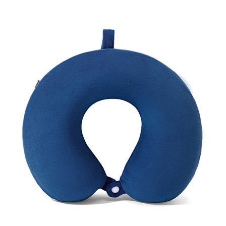 Nackkudde Memory Foam Portabel U-formad Resekudde Cervical Support Kudde (Mörkblå)