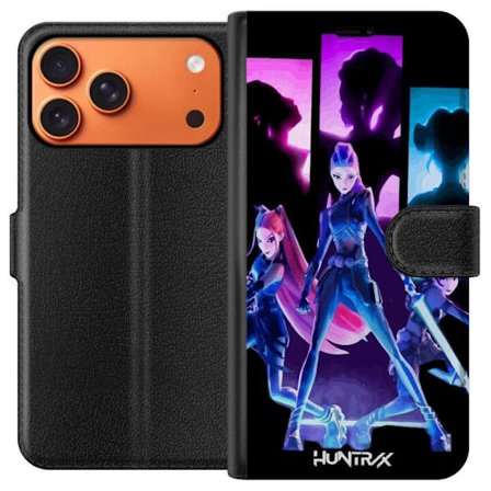 Kompatibelt Lommeboketui til Apple Apple iPhone 17 Pro Max Futuristisk jente gruppe illustrasjon med neonlys og sterke farger i sci-fi estetikk