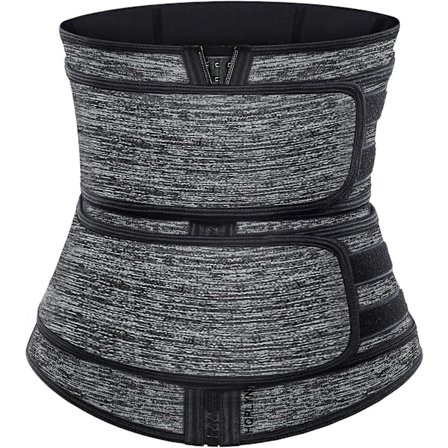 Sved Waist Trainer til Kvinder med To Bælter, Neopren Workout Korset Waist Trainer Cincher Trimmer Shaper Lynlås