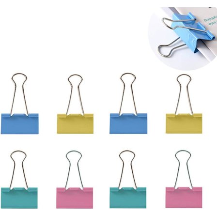 Dobbeltklips, 48 ​​stykker Metallpapirklips Tegne Klips, ZQKLA