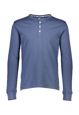 Lindbergh Solid gradad w contrast fabric T-Shirt Tröjor Herr Blå 3XL