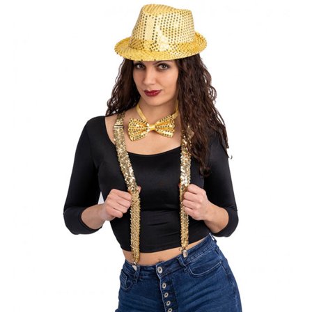 Kulta Naamiaispakkaus Paljettikoristeltu 3 kpl