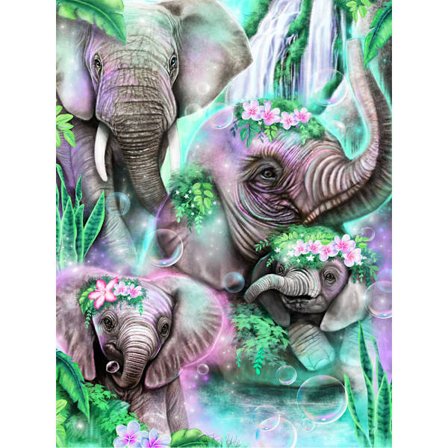 30x40cm voksne børn 5D DIY sæt - elefant