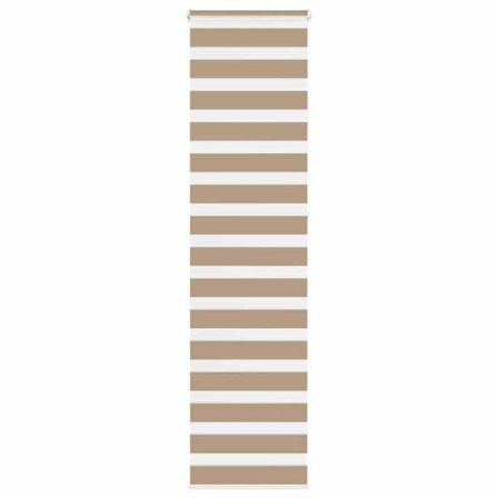 vidaXL Zebra brun sand bredd på tyg 55,9 cm polyester, rullgardin med zebra-mönster, zebragardin för fönster, gardin 4014591