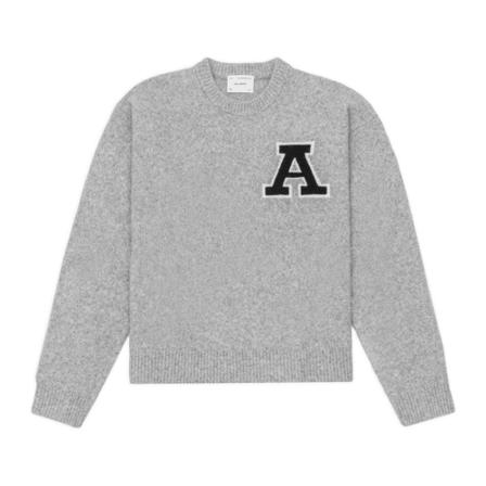 Axel Arigato, Round-neck Knitwear Grijs, Heren, Maat:S,wol