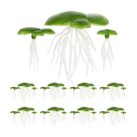 90 stk. mini falsk andemad kunstig flydende andemad akvarium simulering planter (2,50X2,50X2,50CM, som vist)