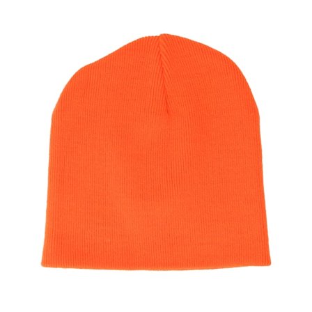 Beechfield - Oranje traditionalbeanie Beanie - Fluorescent Orange Traditional Blank Beanie @ Hatstore