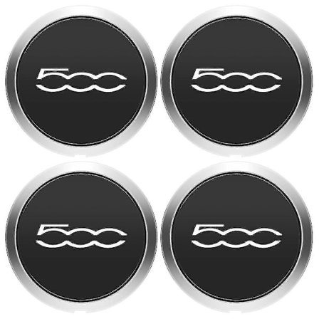 4 stk. 133mm Navkapsler til Fiat 500 Hjul Center Navkapsler Sæt 68078419AC 68078421AC Støvkappe Sølv 51884863 (FMY)