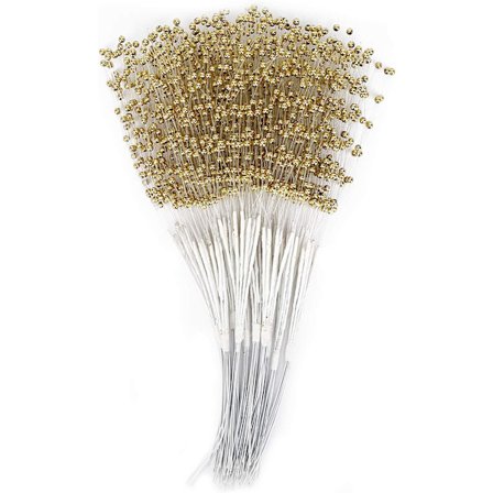 100 st pärlstavar bröllop brud brudgummar pärlstammar bröllop pärlblomma spray (guld)